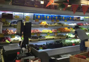 湖南歐果V蔬購(gòu)買鮮肉柜風(fēng)幕柜設(shè)備案例